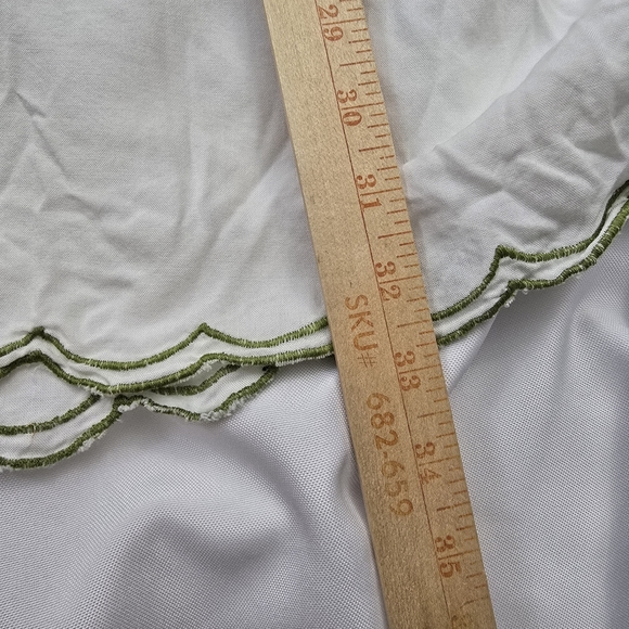 Chic Connection White Embroidered Floral Tunic Dress Bohemian Peasant Beachy M - Picture 10 of 14